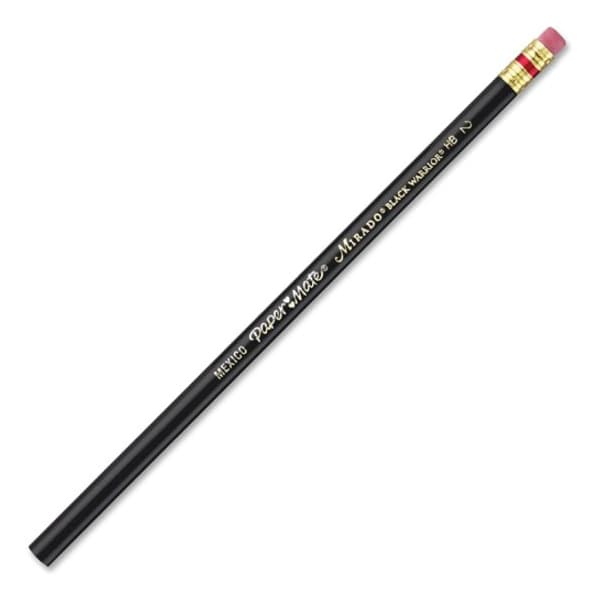 Black Warrior Pencil, With Eraser,No 2 Soft Lead, Black PK